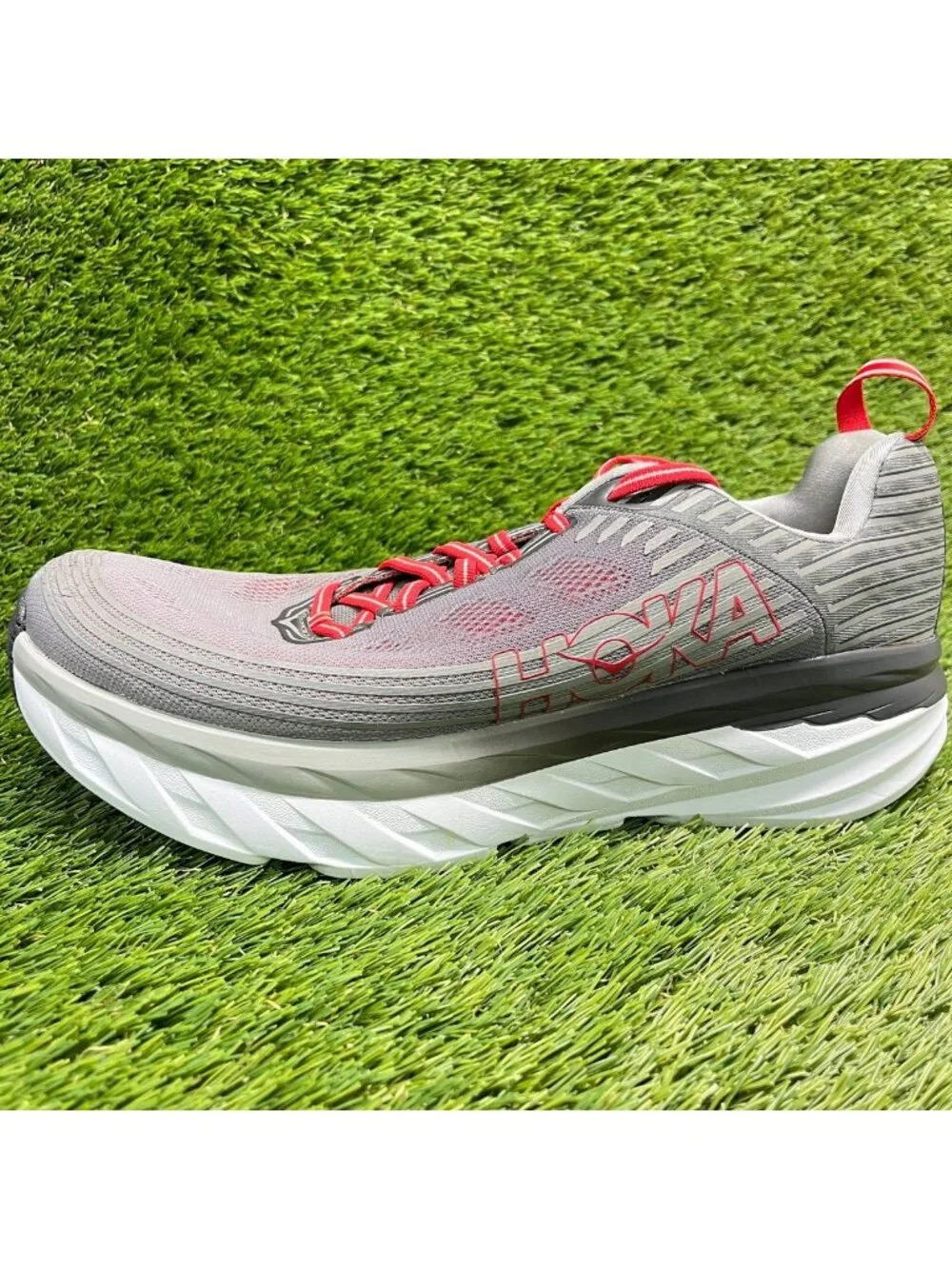 Hoka One One Bondi 6 Mens Size 11.5 Steel Gray Athletic Running Shoes Sneakers